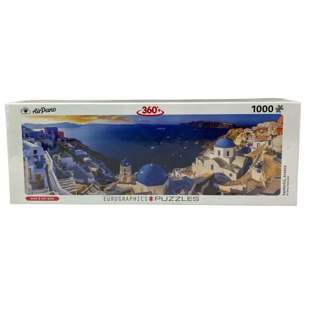 Eurographics Santorini Greece Panorama Puzzle 1000‎ Pc Travel Coastal Decor 360